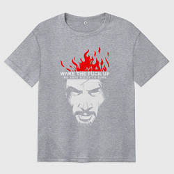 Футболка оверсайз женская SAMURAI KEANU REEVES, цвет: меланж