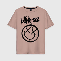 Футболка оверсайз женская BLINK-182, цвет: пыльно-розовый