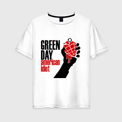 Футболка оверсайз женская Green Day: American idiot, цвет: белый
