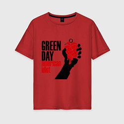 Футболка оверсайз женская Green Day: American idiot, цвет: красный