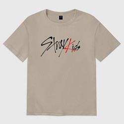 Футболка оверсайз женская STRAY KIDS BANGCHAN, цвет: миндальный