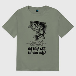 Футболка оверсайз женская Catch me if you can, цвет: авокадо