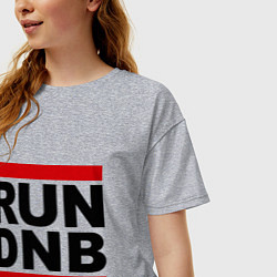 Футболка оверсайз женская RUN DNB, цвет: меланж — фото 2