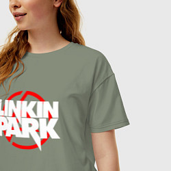 Футболка оверсайз женская LINKIN PARK, цвет: авокадо — фото 2