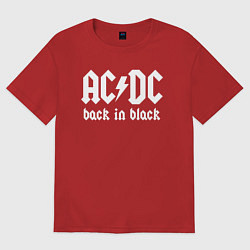 Женская футболка оверсайз ACDC BACK IN BLACK