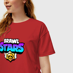 Футболка оверсайз женская BRAWL STARS, цвет: красный — фото 2