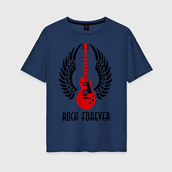 Женская футболка оверсайз Rock forever