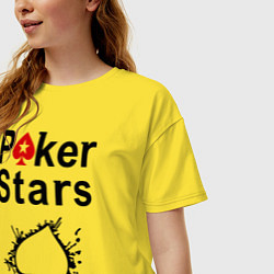 Футболка оверсайз женская Poker Stars, цвет: желтый — фото 2