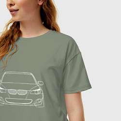 Футболка оверсайз женская BMW E60, цвет: авокадо — фото 2