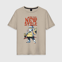 Женская футболка оверсайз Новый Год - новый стиль