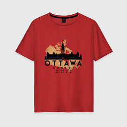 Женская футболка оверсайз Оттава Канада