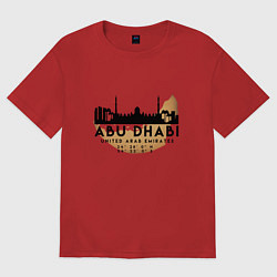Футболка оверсайз женская Абу-Даби ОАЭ, цвет: красный
