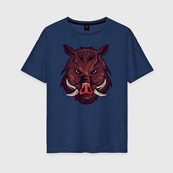 Женская футболка оверсайз Metallized Wild Boar