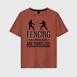 Женская футболка оверсайз Fencing