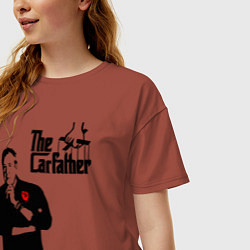 Футболка оверсайз женская The Carfather Grand Tour, цвет: кирпичный — фото 2