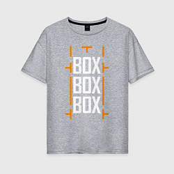 Женская футболка оверсайз Box box box