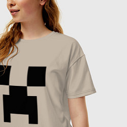 Футболка оверсайз женская Minecraft, цвет: миндальный — фото 2