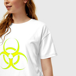 Футболка оверсайз женская BIOHAZARD, цвет: белый — фото 2