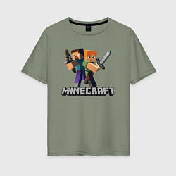 Футболка оверсайз женская MINECRAFT, цвет: авокадо