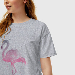 Футболка оверсайз женская Flamingo, цвет: меланж — фото 2