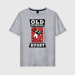 Женская футболка оверсайз Old School Rugby