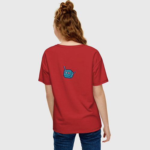 Женская футболка оверсайз БиМО / Красный – фото 4