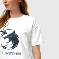 Футболка оверсайз женская Ведьмак Белый волк Геральт, цвет: белый — фото 2