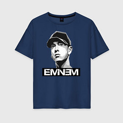Футболка оверсайз женская Eminem, цвет: тёмно-синий