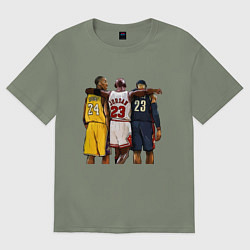 Женская футболка оверсайз Bryant, Jordan, James