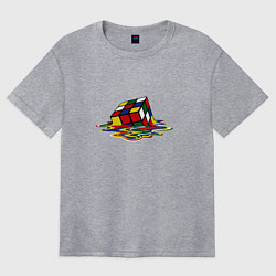 Футболка оверсайз женская Кубик Рубика, цвет: меланж