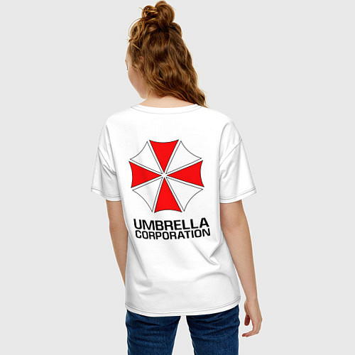 Женская футболка оверсайз UMBRELLA CORP / Белый – фото 4