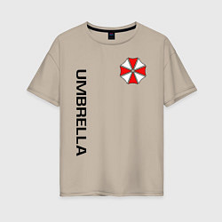 Футболка оверсайз женская UMBRELLA CORP, цвет: миндальный