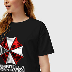 Футболка оверсайз женская UMBRELLA CORP, цвет: черный — фото 2