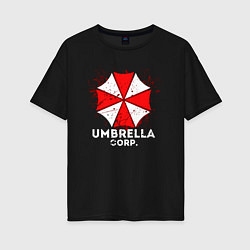 Футболка оверсайз женская UMBRELLA CORP, цвет: черный