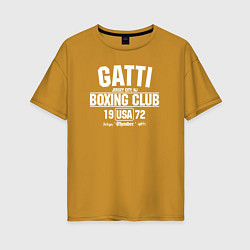 Футболка оверсайз женская Gatti Boxing Club, цвет: горчичный