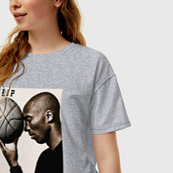 Футболка оверсайз женская Kobe - RIP Legend, цвет: меланж — фото 2
