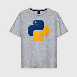 Футболка оверсайз женская Python, цвет: меланж