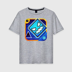 Женская футболка оверсайз Geometry Dash