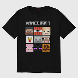 Футболка оверсайз женская MINECRAFT, цвет: черный