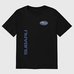 Футболка оверсайз женская SUBARU, цвет: черный