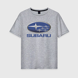 Футболка оверсайз женская SUBARU, цвет: меланж