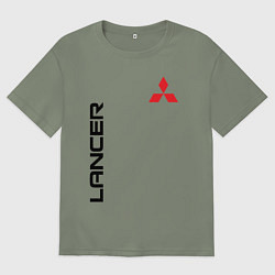 Футболка оверсайз женская MITSUBISHI LANCER, цвет: авокадо