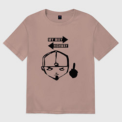 Футболка оверсайз женская LIMP BIZKIT, цвет: пыльно-розовый