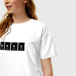 Футболка оверсайз женская Senku Аниме Доктор Стоун, цвет: белый — фото 2