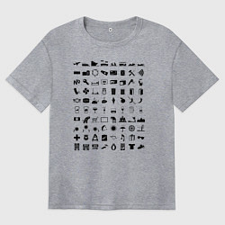 Футболка оверсайз женская Путешественник вне рамок81, цвет: меланж