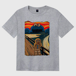 Футболка оверсайз женская КОРЖИК КРИК, цвет: меланж