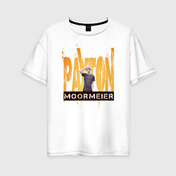 Футболка оверсайз женская Payton Moormeier, цвет: белый