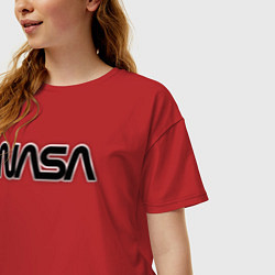 Футболка оверсайз женская NASA, цвет: красный — фото 2