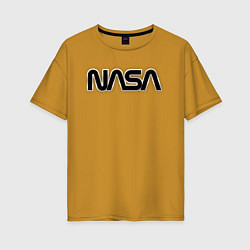 Футболка оверсайз женская NASA, цвет: горчичный