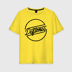 Футболка оверсайз женская Deftones, цвет: желтый